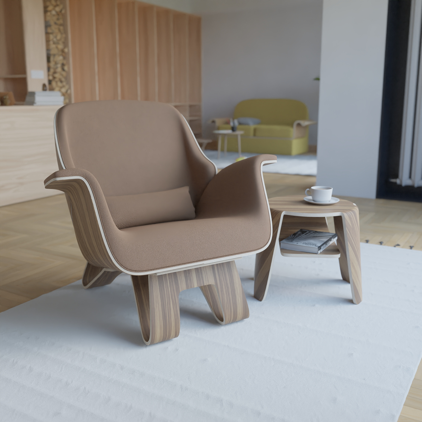 Ricardo Sá，Lady Hope，product design，furniture design ，Ergonomics，bloom，Armchair，Side table，