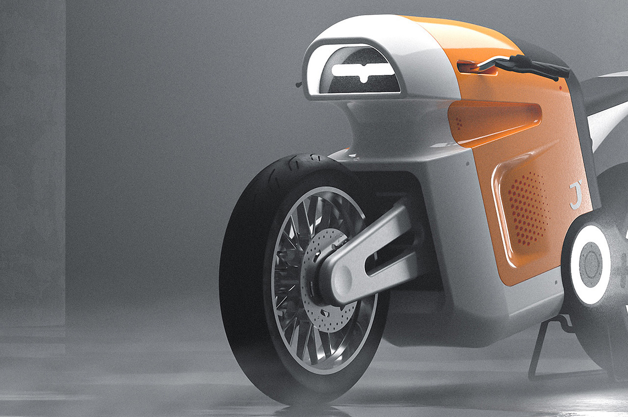 JiaYan Li，Automobile concept，environmental awareness，iNSTINCT electric motorcycle，Cyberpunk，