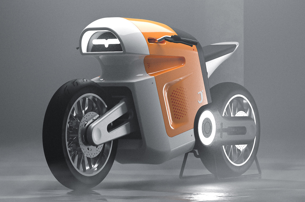 JiaYan Li，Automobile concept，environmental awareness，iNSTINCT electric motorcycle，Cyberpunk，