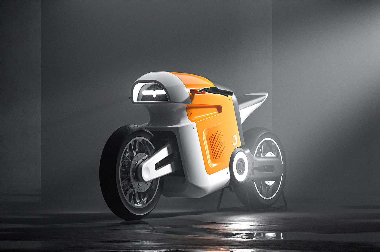 JiaYan Li，汽车概念，环保意识，iNSTINCT电动摩托车，赛博朋克，