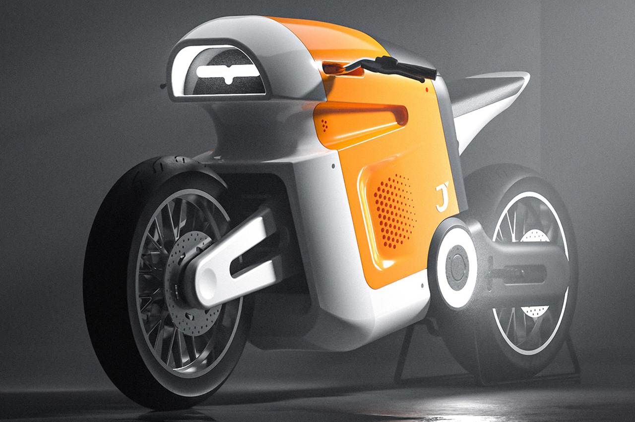 JiaYan Li，Automobile concept，environmental awareness，iNSTINCT electric motorcycle，Cyberpunk，