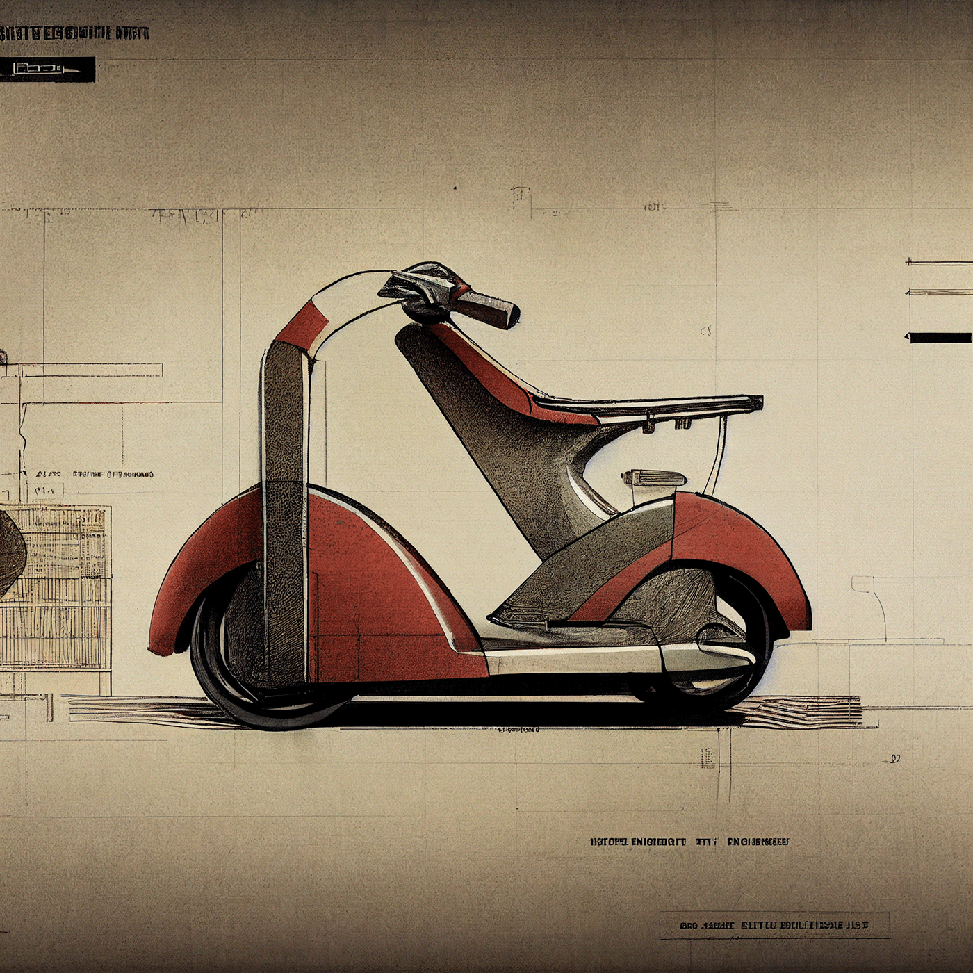 Prithviraj Taware，111 Micro Mobility Solution，product design，conceptual design，Hand drawn draft，Electric vehicle，Scooter，