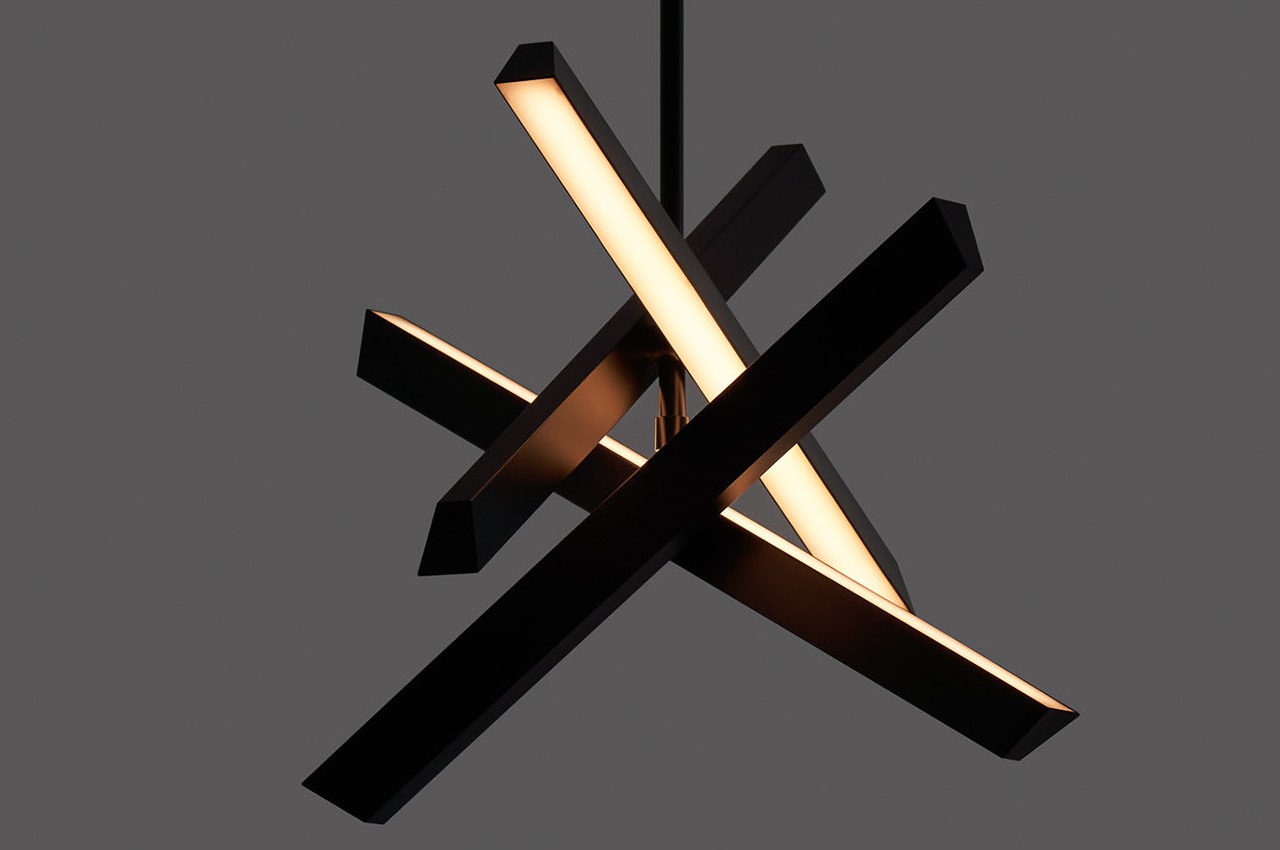 Huan-Rou Chang，a chandelier，product design，Aesthetic design，Configurable art decoration，KONNECT chandelier，Movable design，