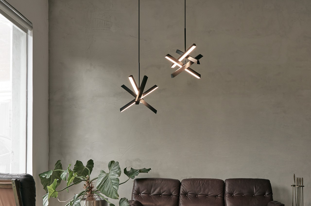 Huan-Rou Chang，a chandelier，product design，Aesthetic design，Configurable art decoration，KONNECT chandelier，Movable design，