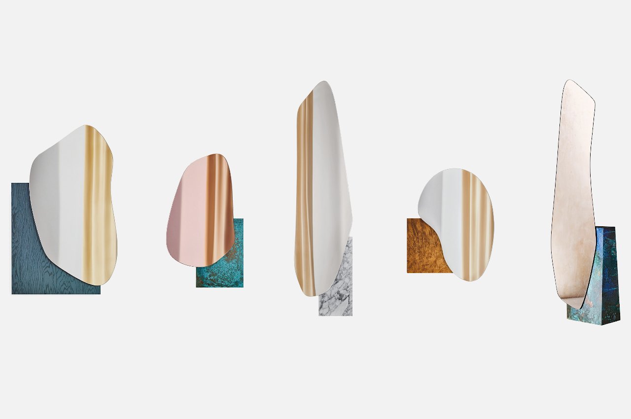 "Lake" Sculpture Mirror Series，product design，Lakes mirror，natural，Lake shoreline，Floor mirror，Functional design，Decorative design，