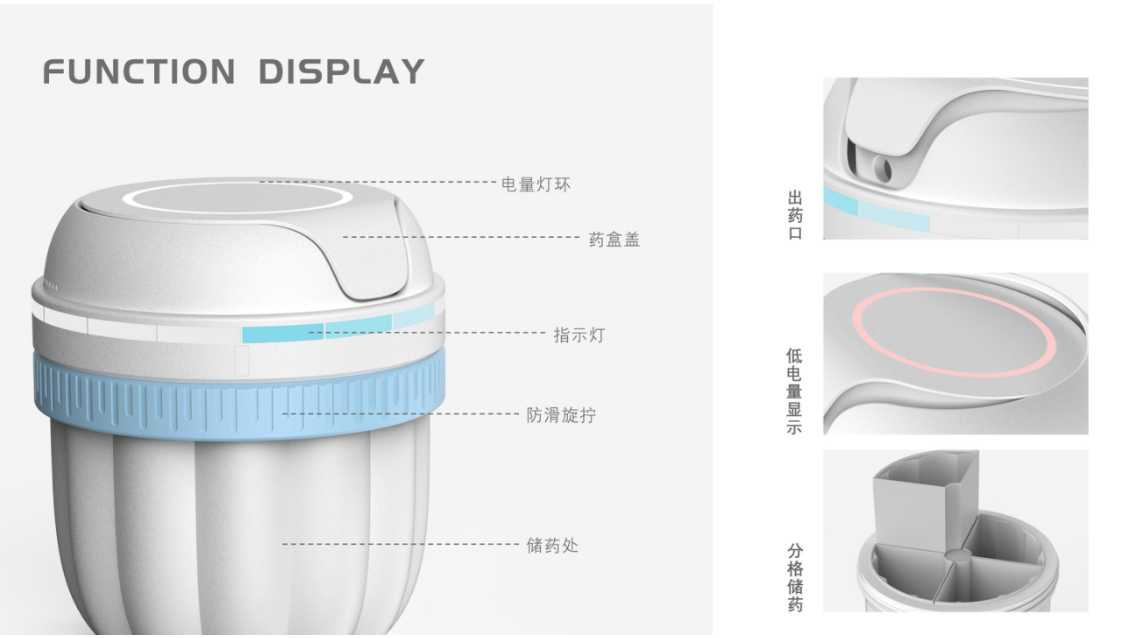 industrial design，product design，sample reels，Intelligent medicine box，