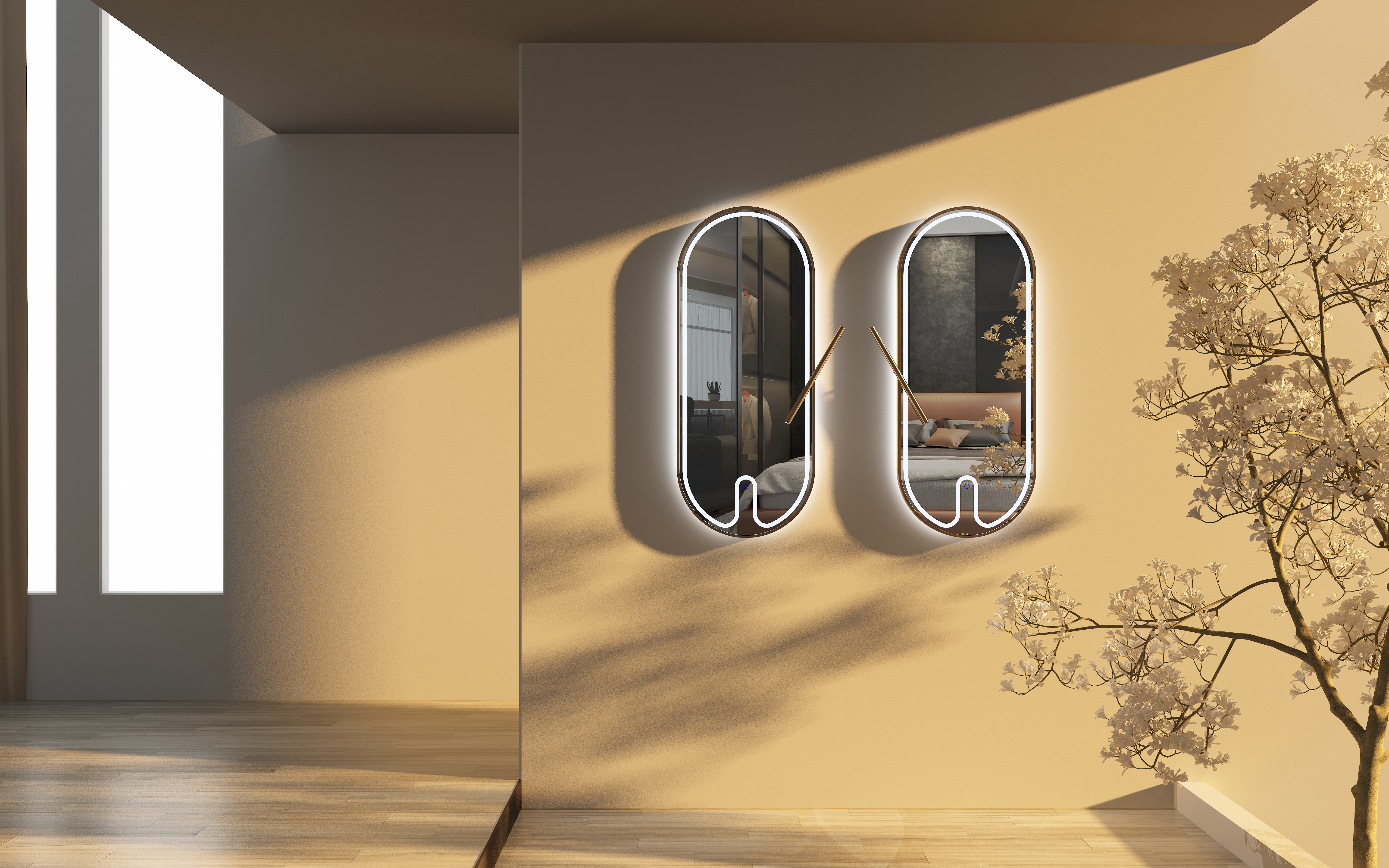 Mirror design，product design，dusk，mirror，