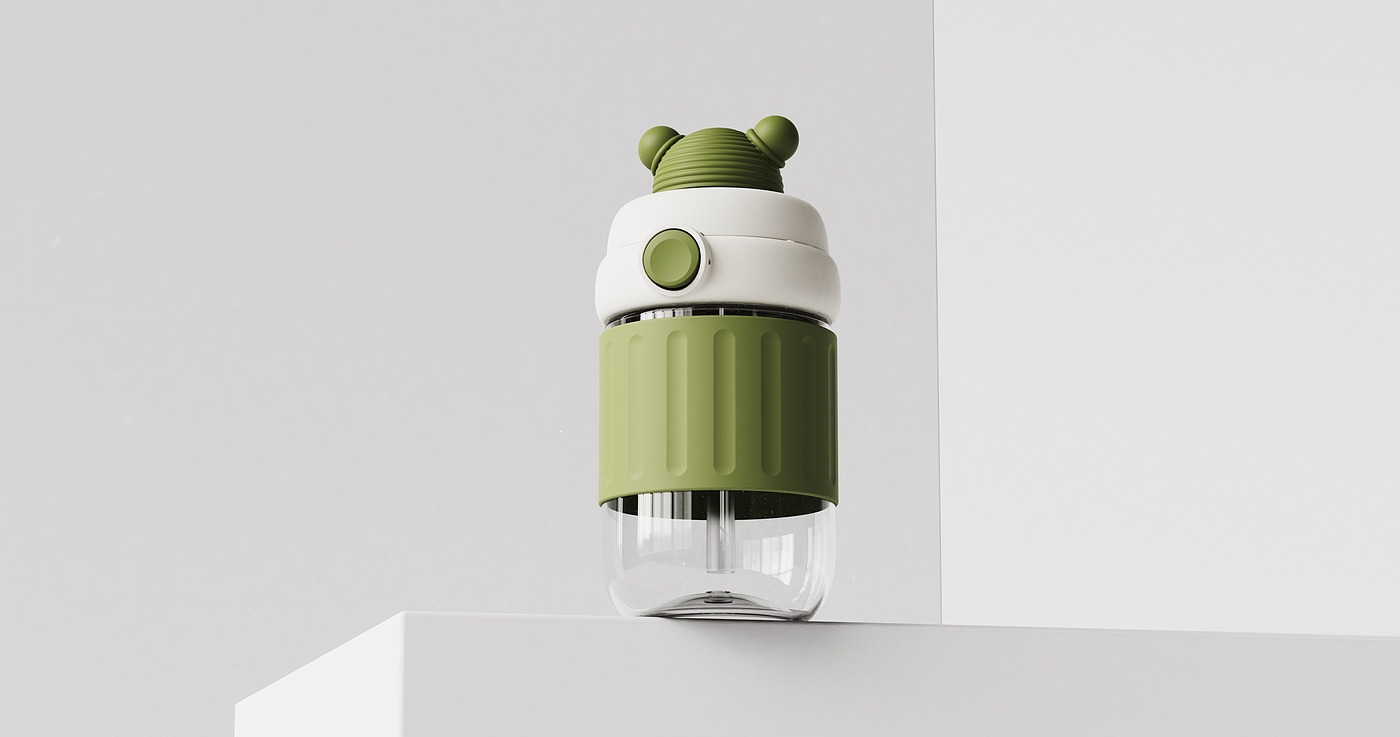 Water cup, coffee cup, double drink cup, bear head，