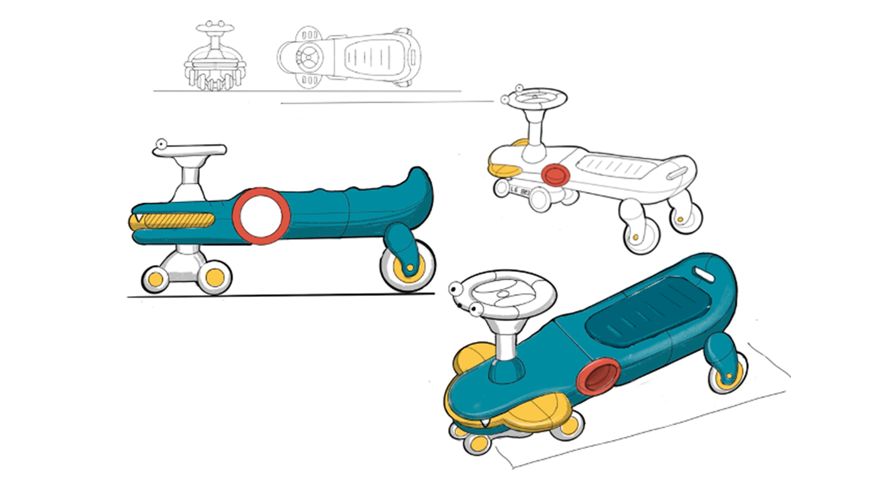 One tree industrial design，Lecoco，Comparable，swing car，Toy stroller，Le Bei，