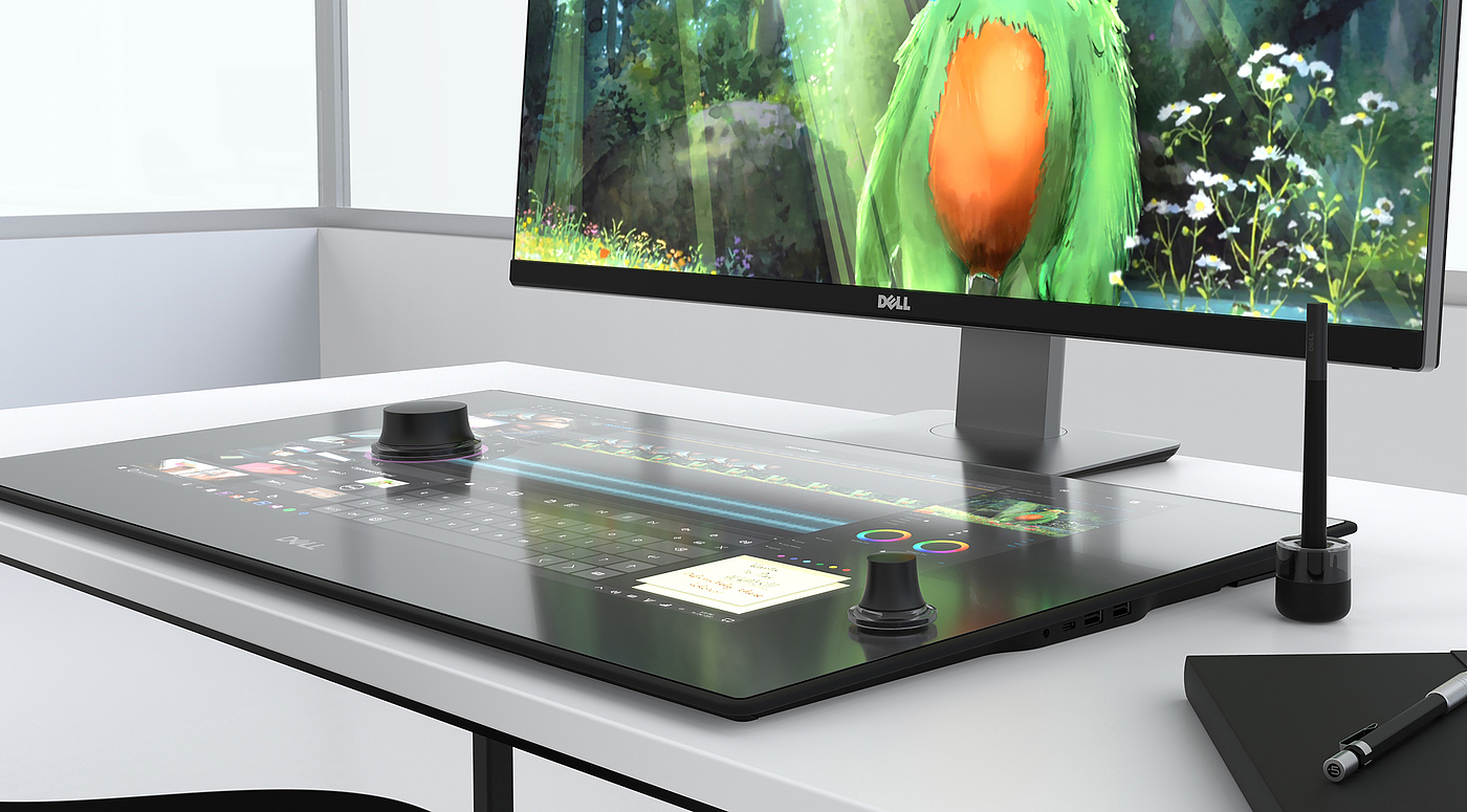 2017 red dot，Dell canvas 27，display，