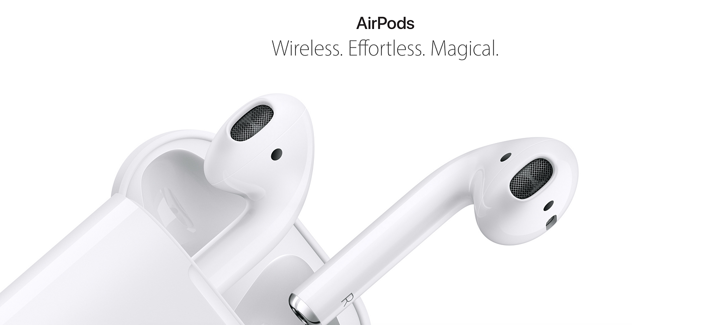 Wireless headset，Apple AirPods，2017 red dot，