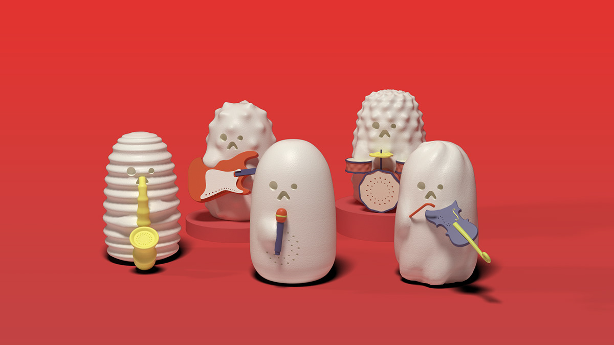 Dumchit，Digital，loudspeaker box，Garage Kit，doll，Toys，band，