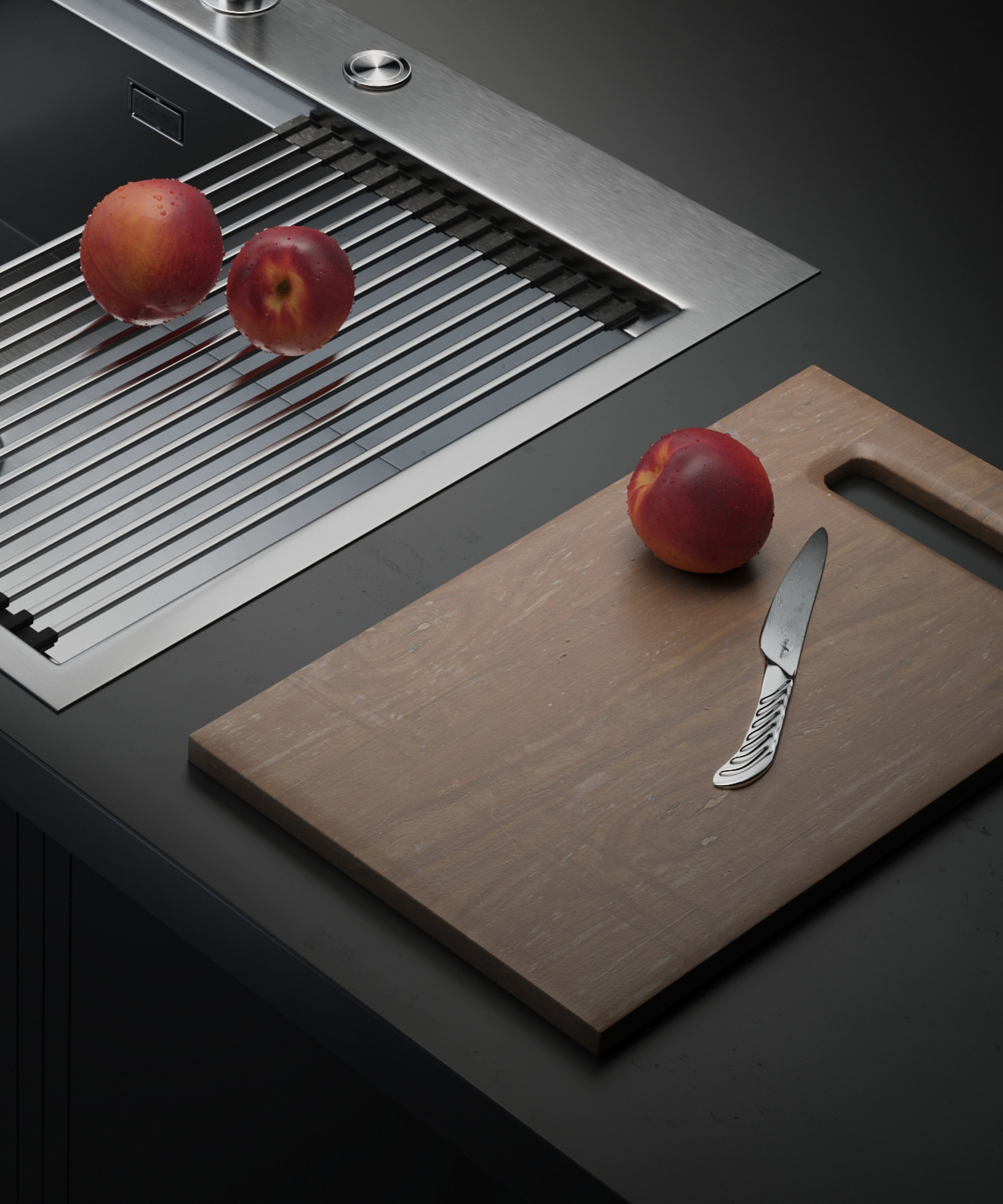 ICOBEN，kitchen，Architectural visualization，Interior design，visualization，