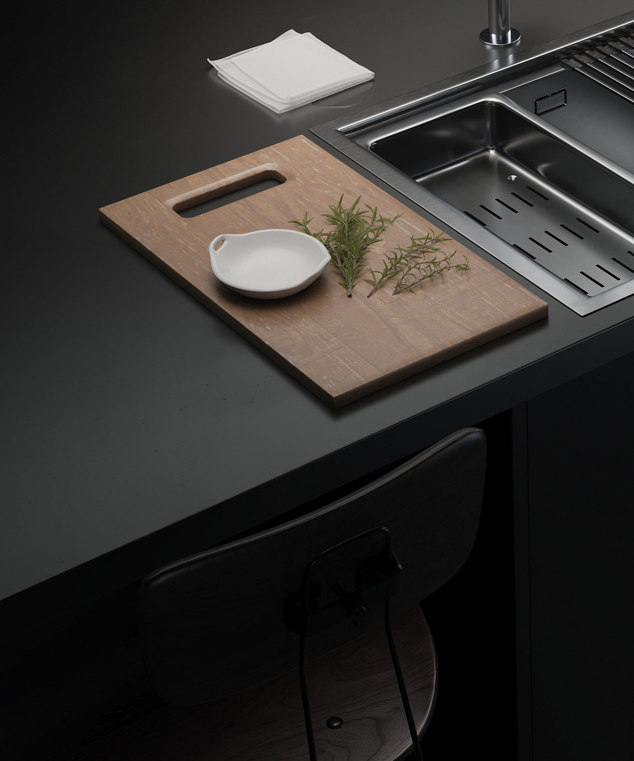 ICOBEN，kitchen，Architectural visualization，Interior design，visualization，