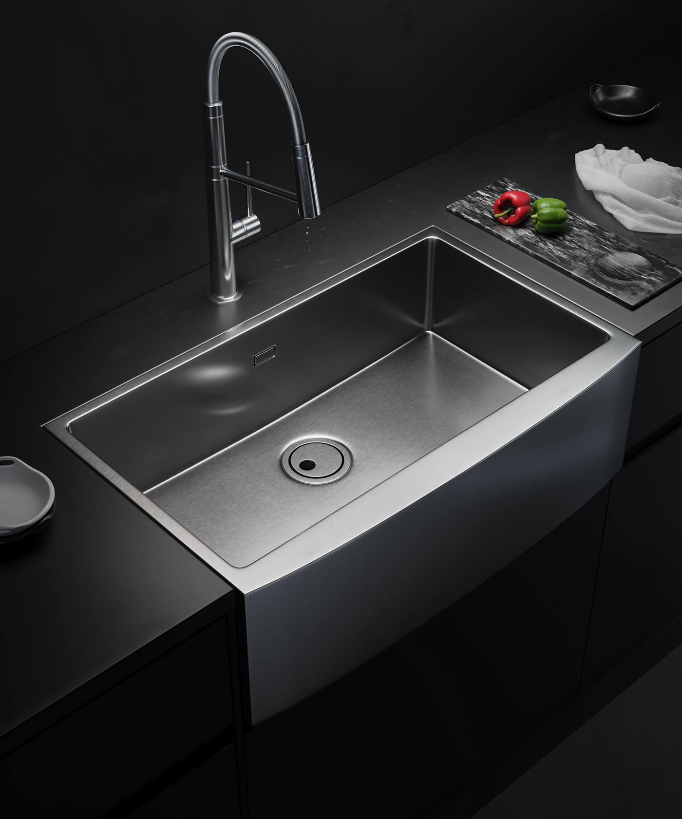 ICOBEN，kitchen，Architectural visualization，Interior design，visualization，