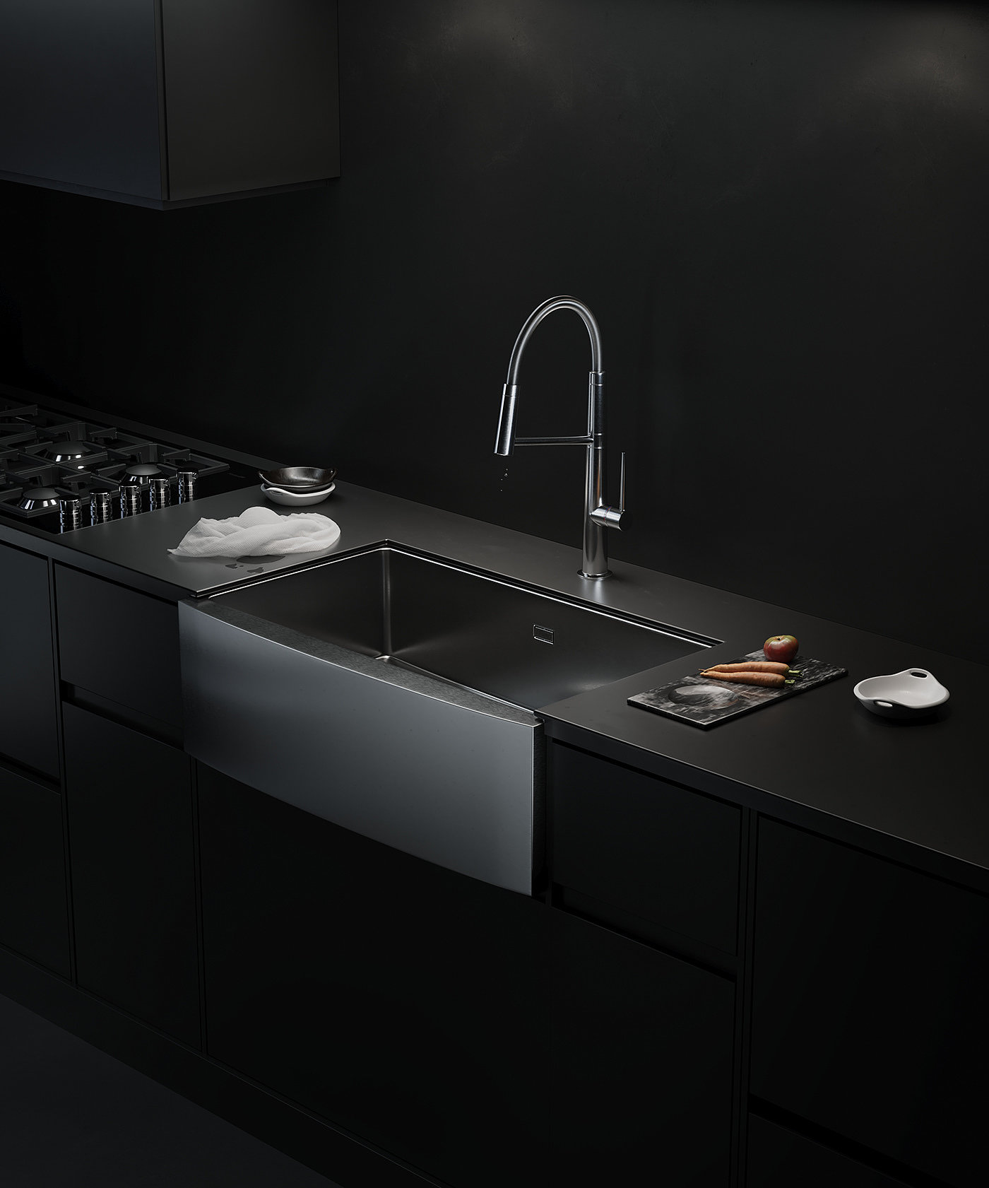 ICOBEN，kitchen，Architectural visualization，Interior design，visualization，