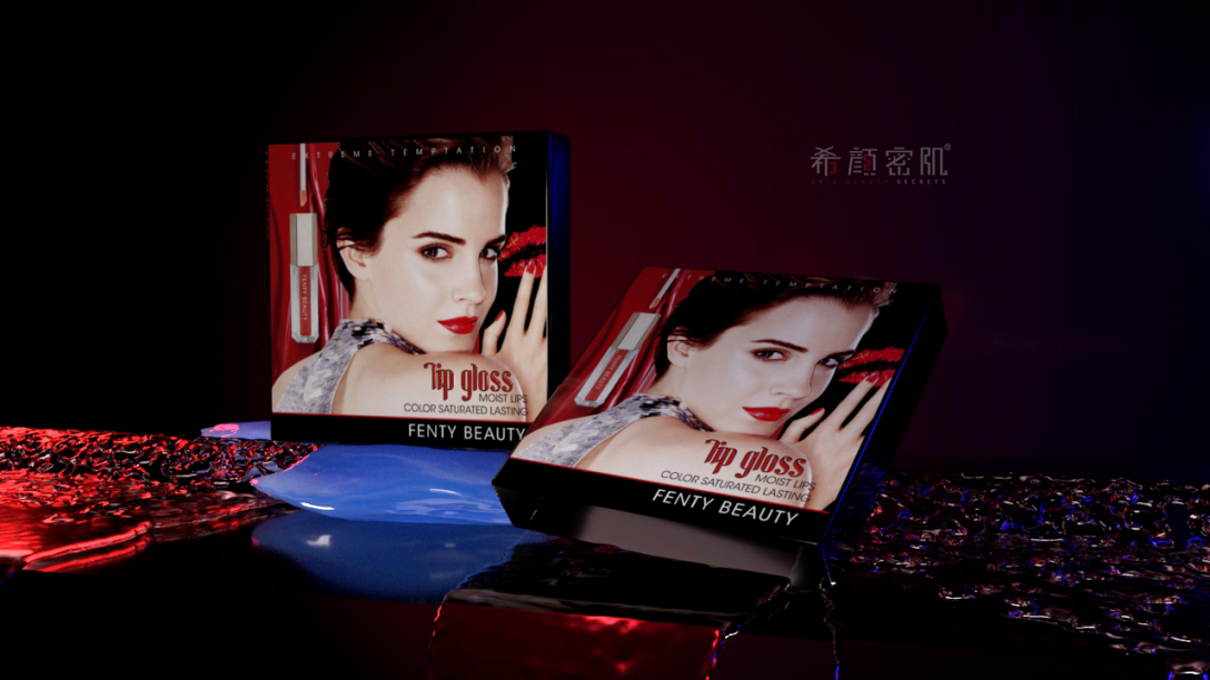 Brand design，packing，packing design，Make-up，Cosmetics，c4d，Cosmetic packaging，Lip gloss packaging，