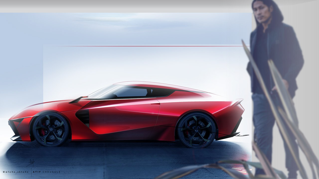 conceptual design，Sports car，Automobile design，cgi，