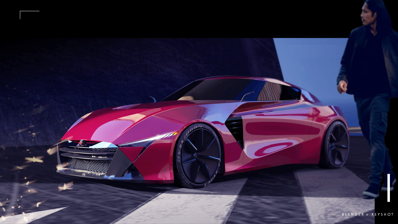 conceptual design，Sports car，Automobile design，cgi，