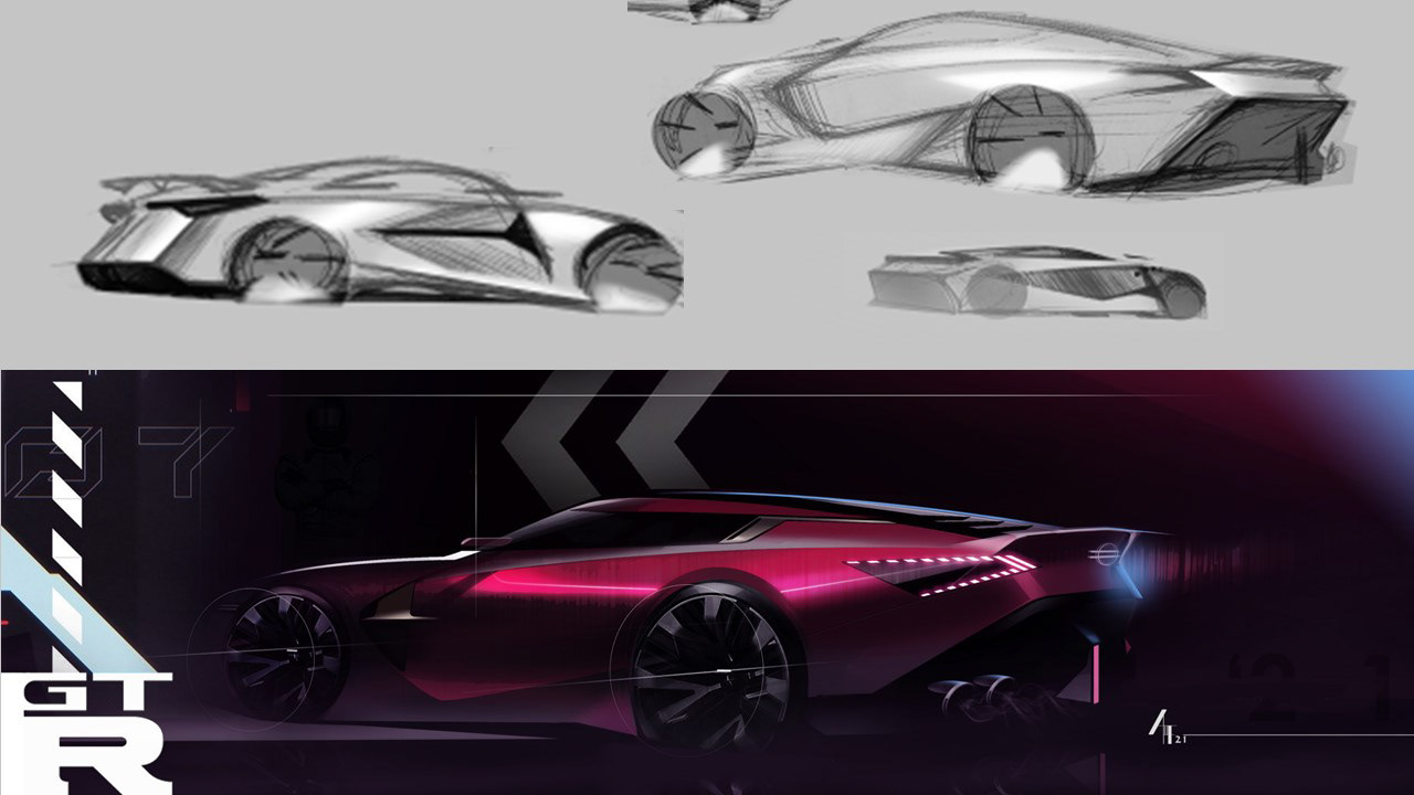 conceptual design，Sports car，Automobile design，cgi，
