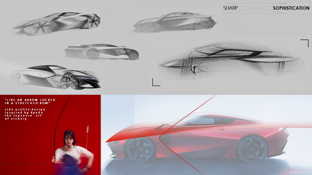 conceptual design，Sports car，Automobile design，cgi，