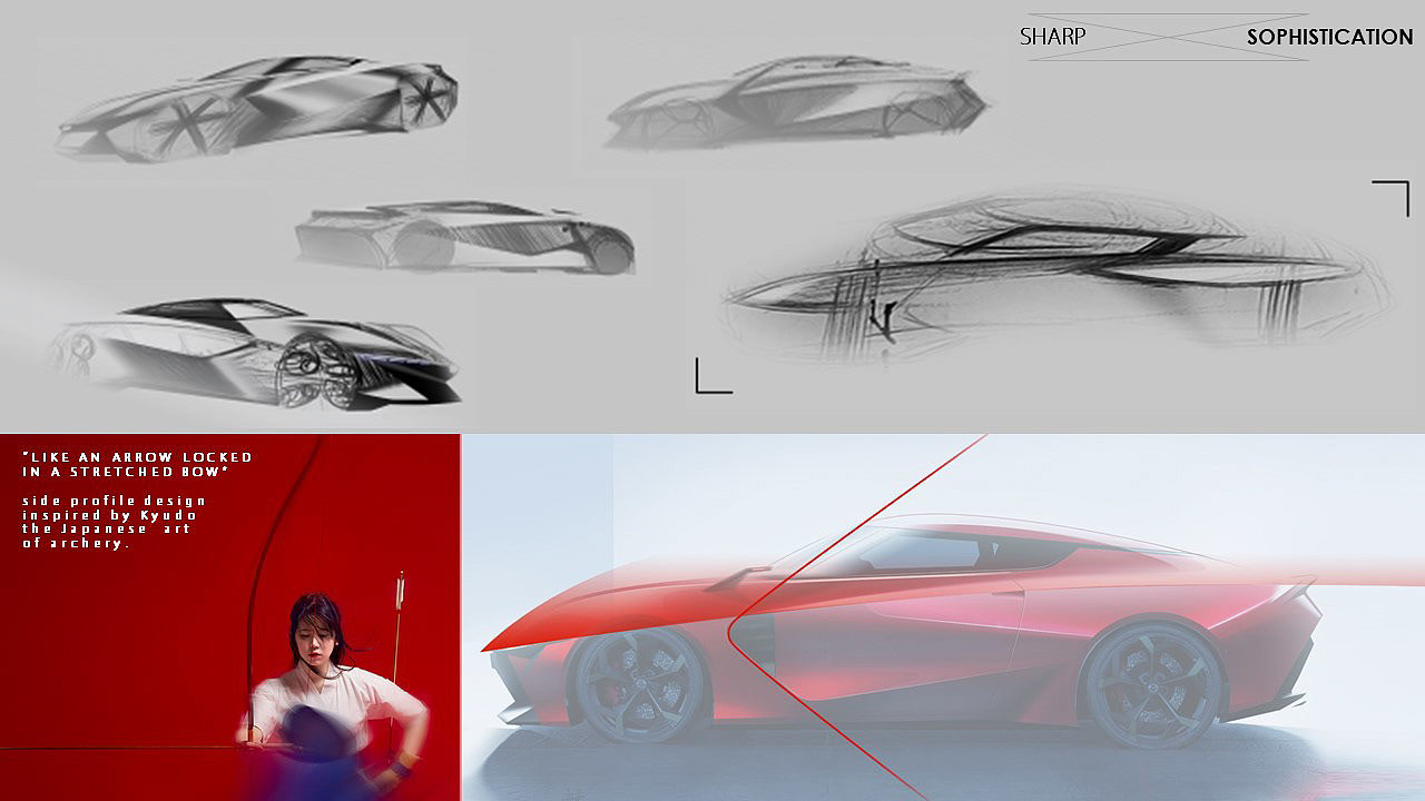 conceptual design，Sports car，Automobile design，cgi，