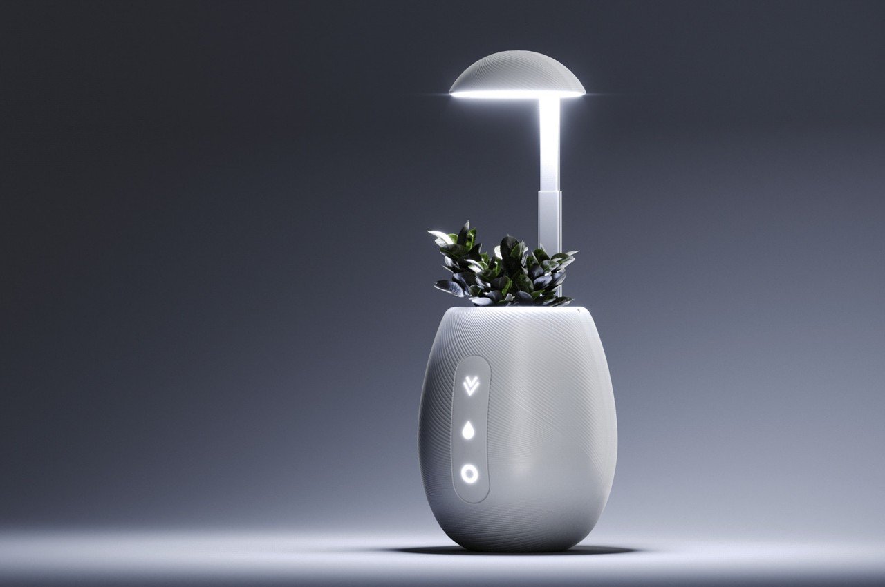 Flowerpot，Desk lamp，product design，Appearance design，exquisite，