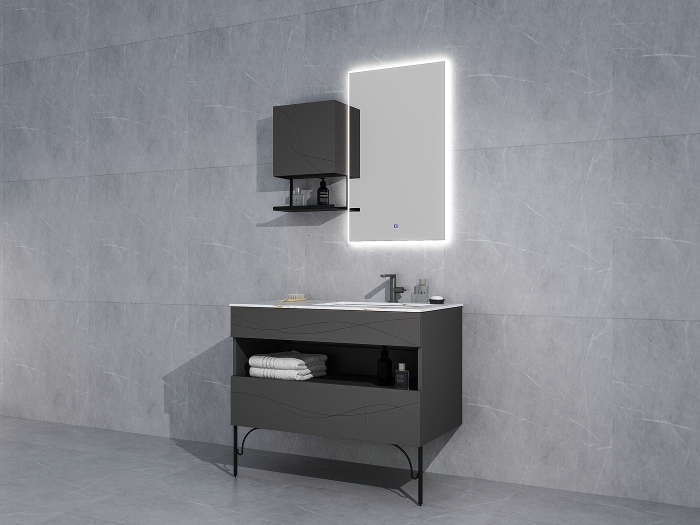 Stainless steel bathroom cabinet，Bathroom cabinet，Wash basin，Wash basin，product design，bathroom，