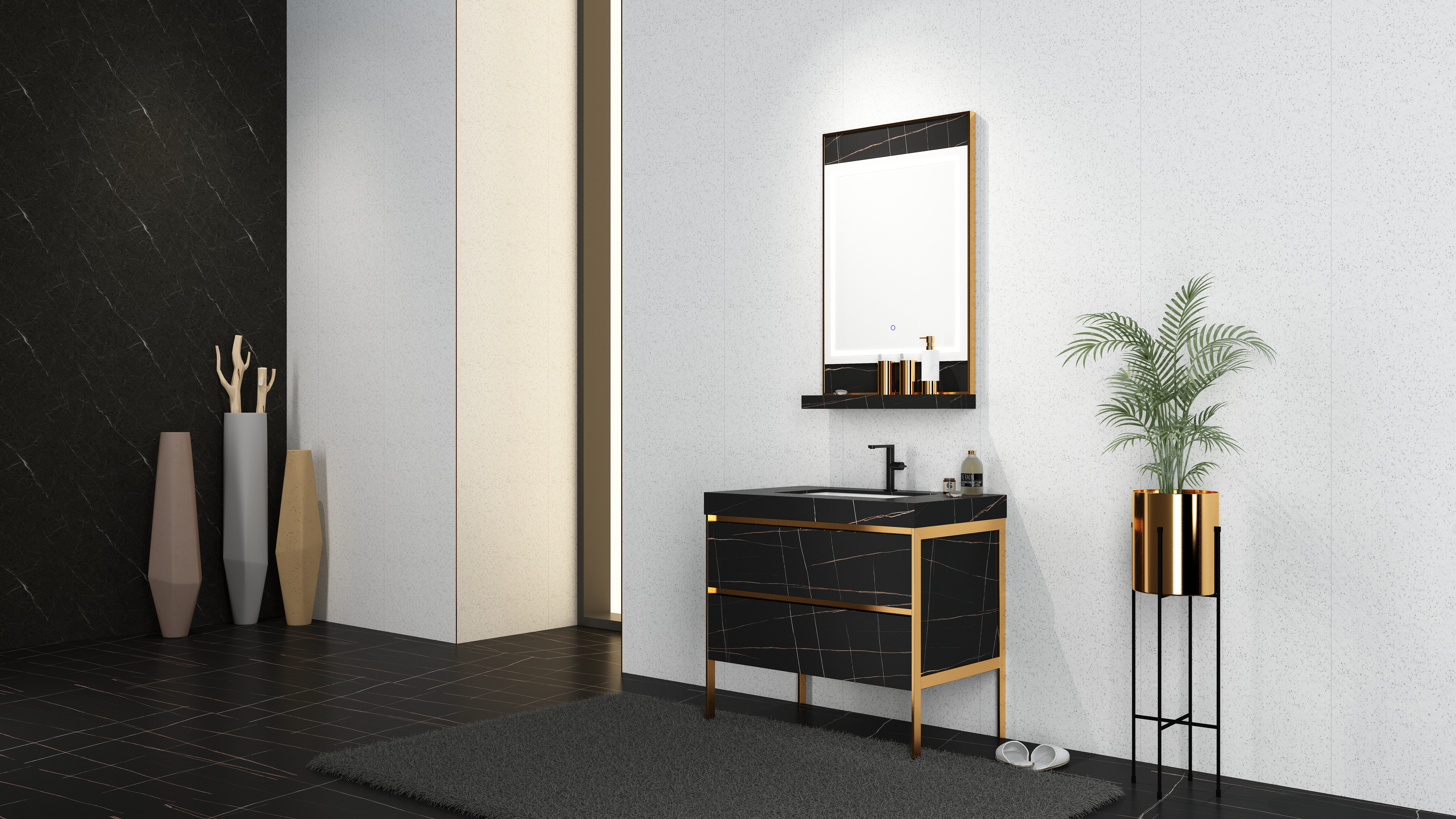 Bathroom cabinet，kitchen and toilet，product design，Rock slab，Light luxury，