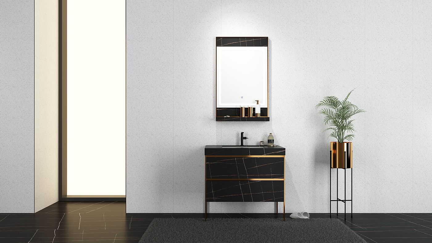 Bathroom cabinet，kitchen and toilet，product design，Rock slab，Light luxury，