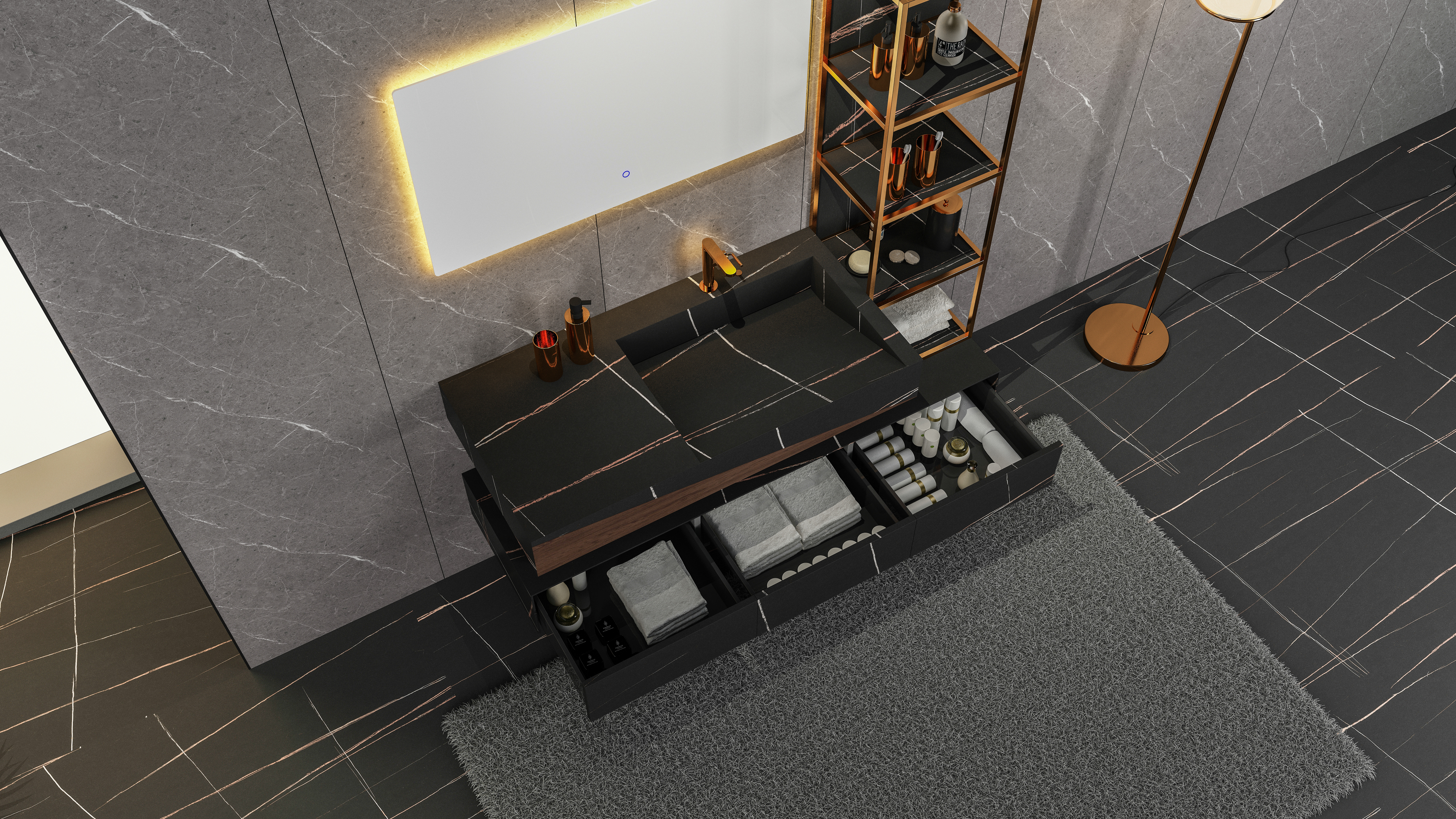 Bathroom cabinet，Light luxury，kitchen and toilet，product design，Rock slab，Bathroom cabinet，Light luxury，kitchen and toilet，product design，Rock slab，