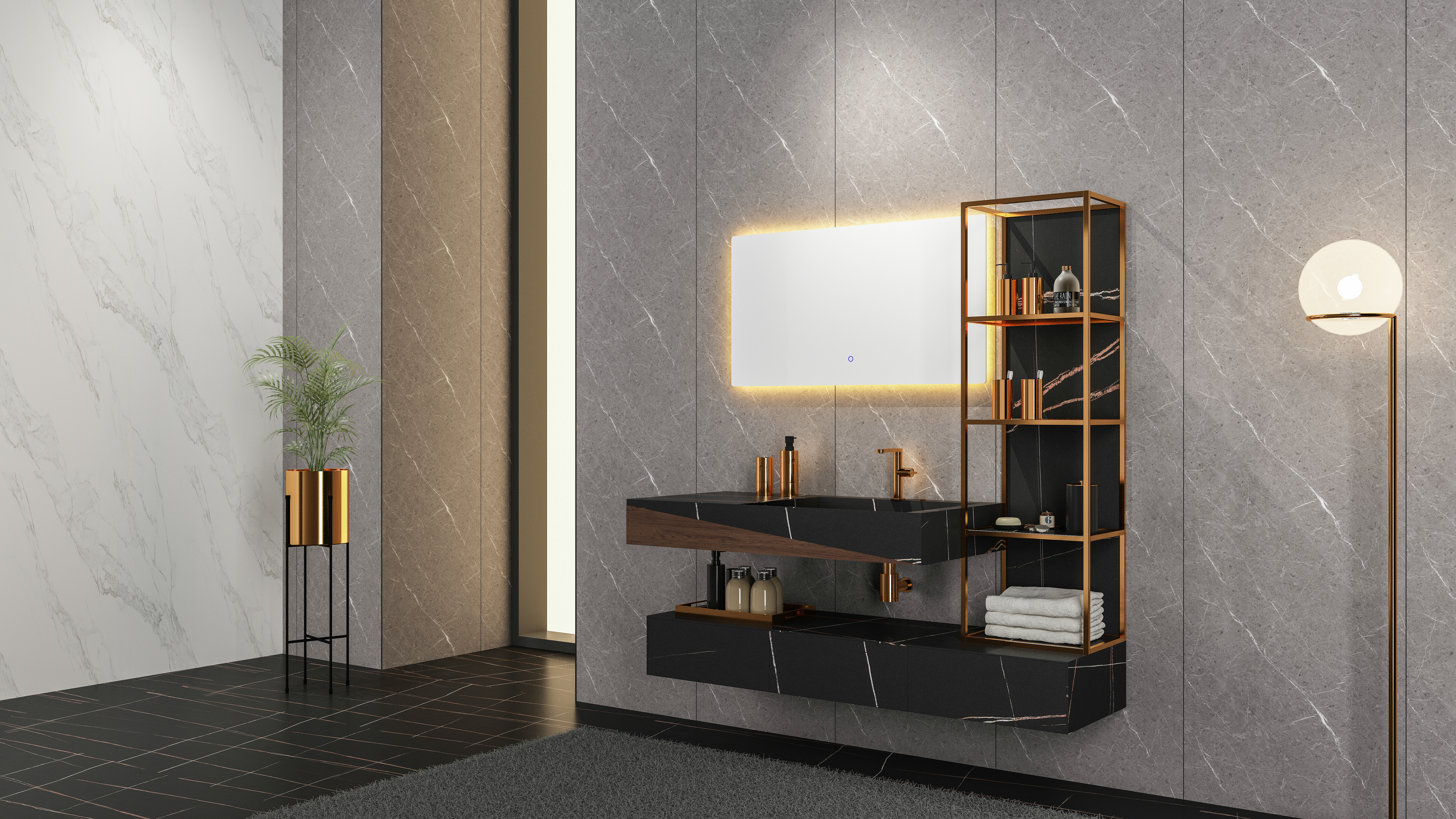 Bathroom cabinet，Light luxury，kitchen and toilet，product design，Rock slab，Bathroom cabinet，Light luxury，kitchen and toilet，product design，Rock slab，