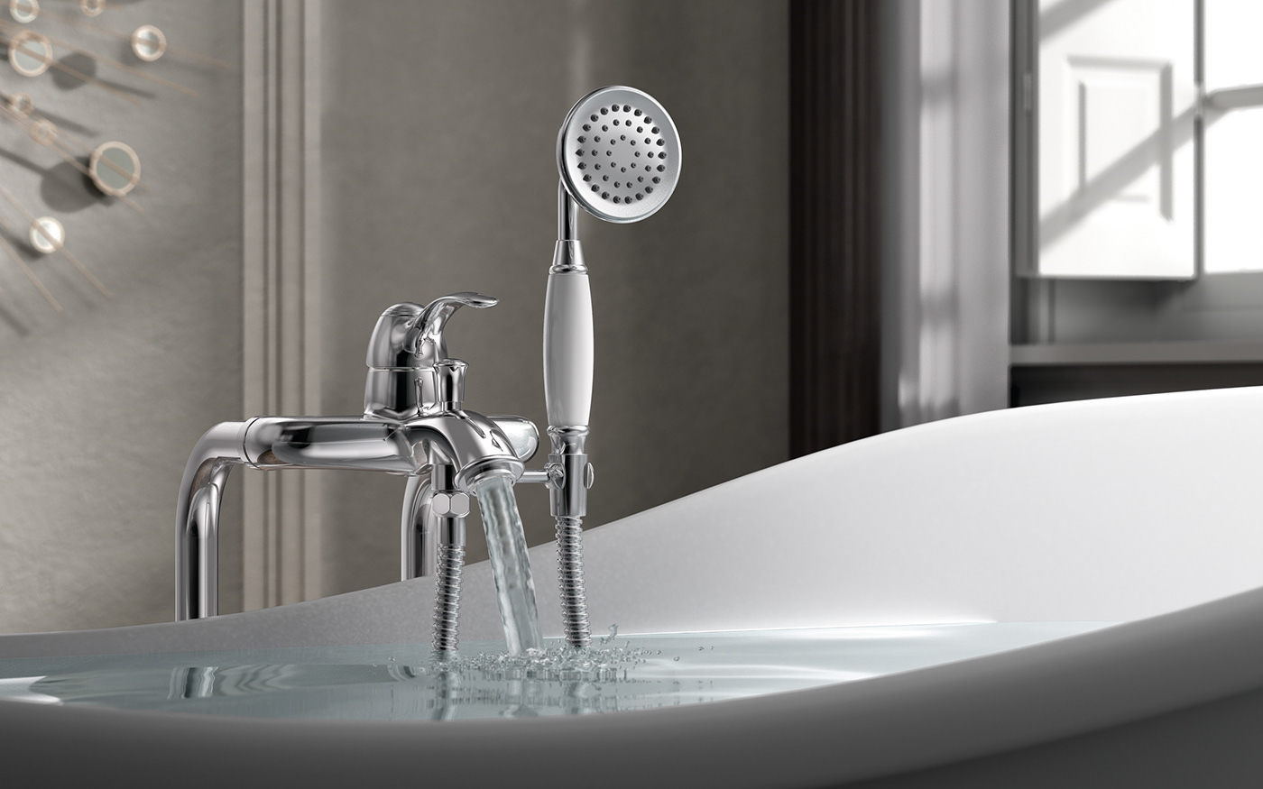 water tap，Appearance design，Metal，industrial design，