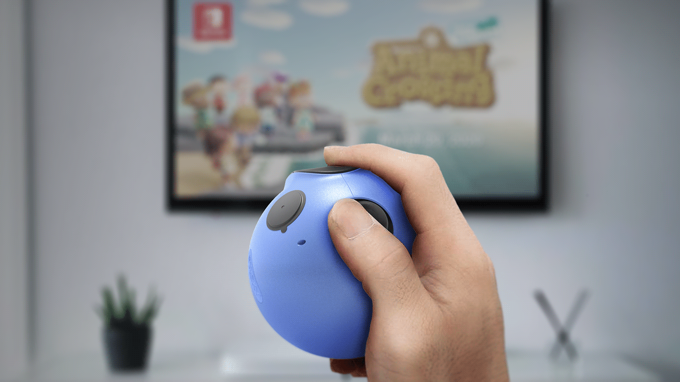 Egg shape，Game handle，indicator light，