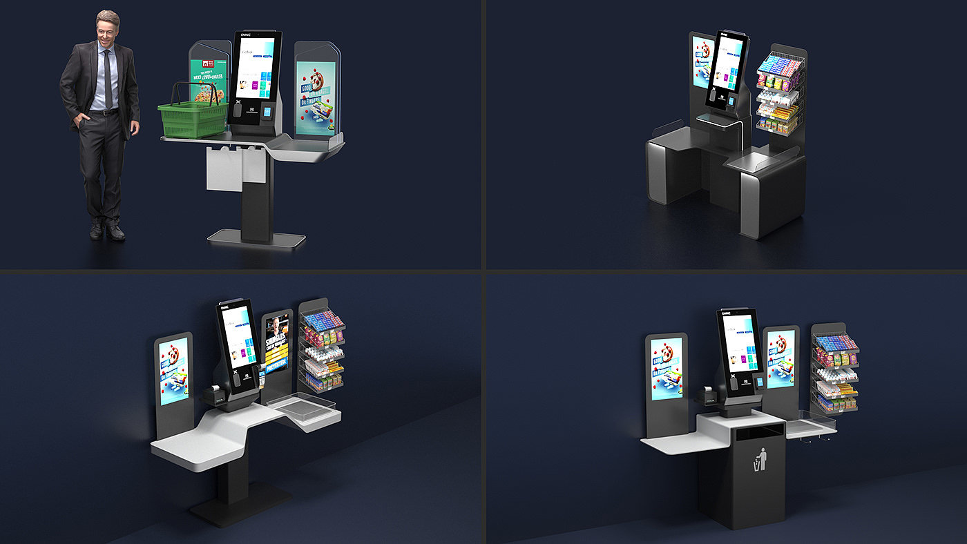 Plastic，aluminium，Glass，checkout，Self service，Self-service counter machine，