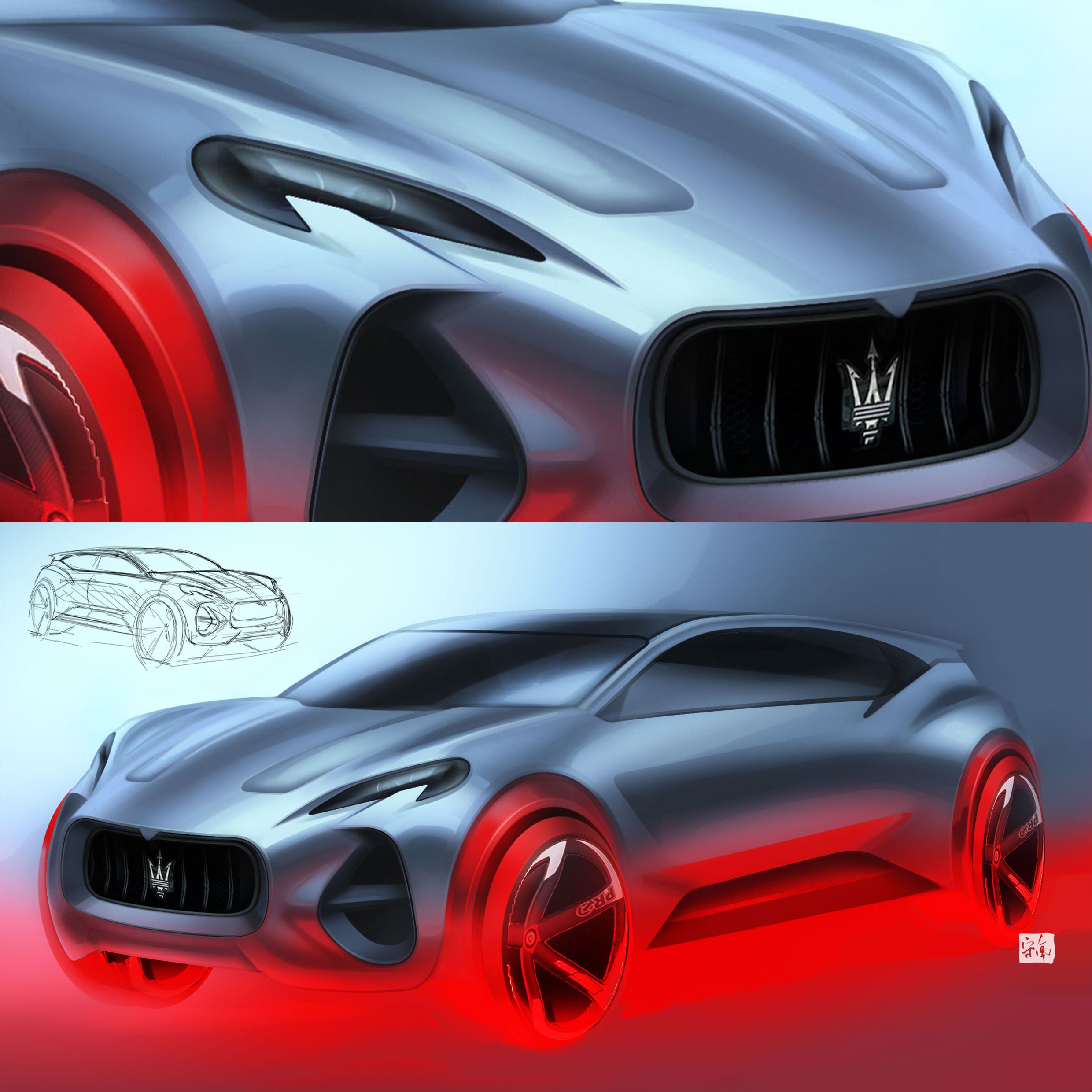 vehicle，industrial design，Hand drawn，photoshop，automobile，sketch，
