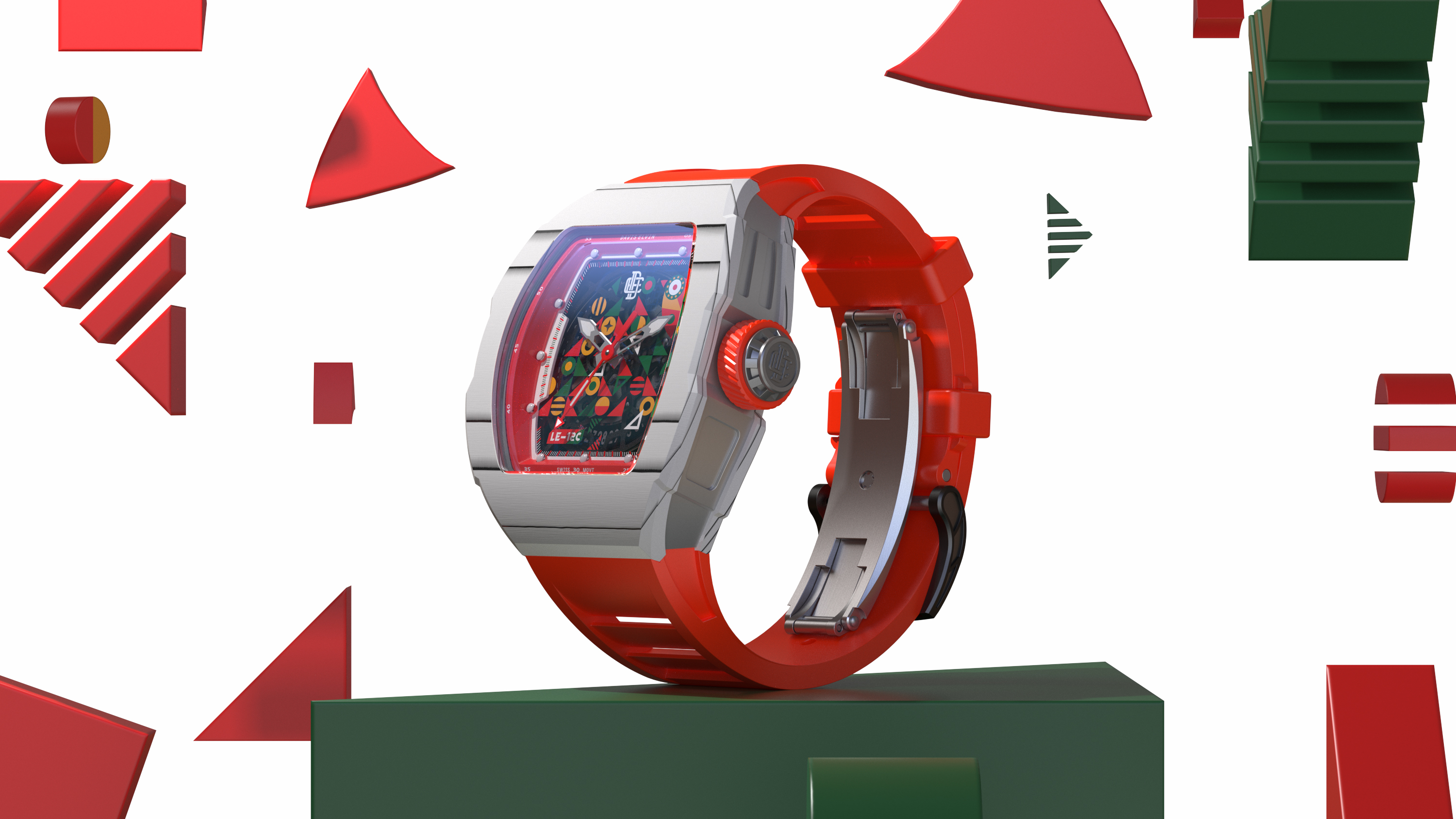 christmas，surface，keyshot，gules，snow，indoor，Realistic，