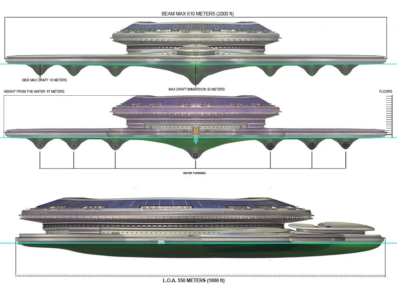 terayacht，Pangeos，luxurious，park，Turtle，bionics，Cruise，yacht，
