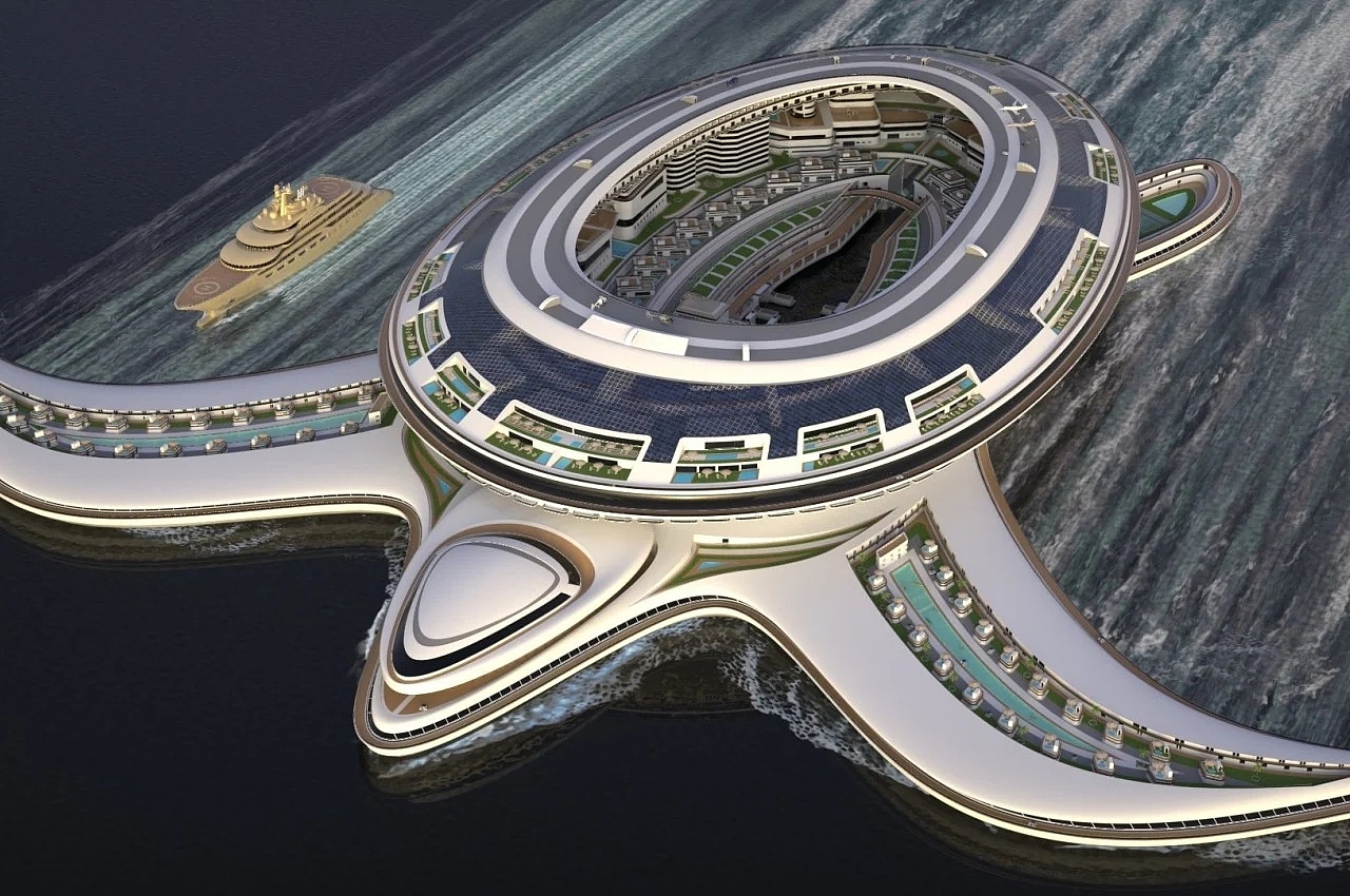 terayacht，Pangeos，luxurious，park，Turtle，bionics，Cruise，yacht，