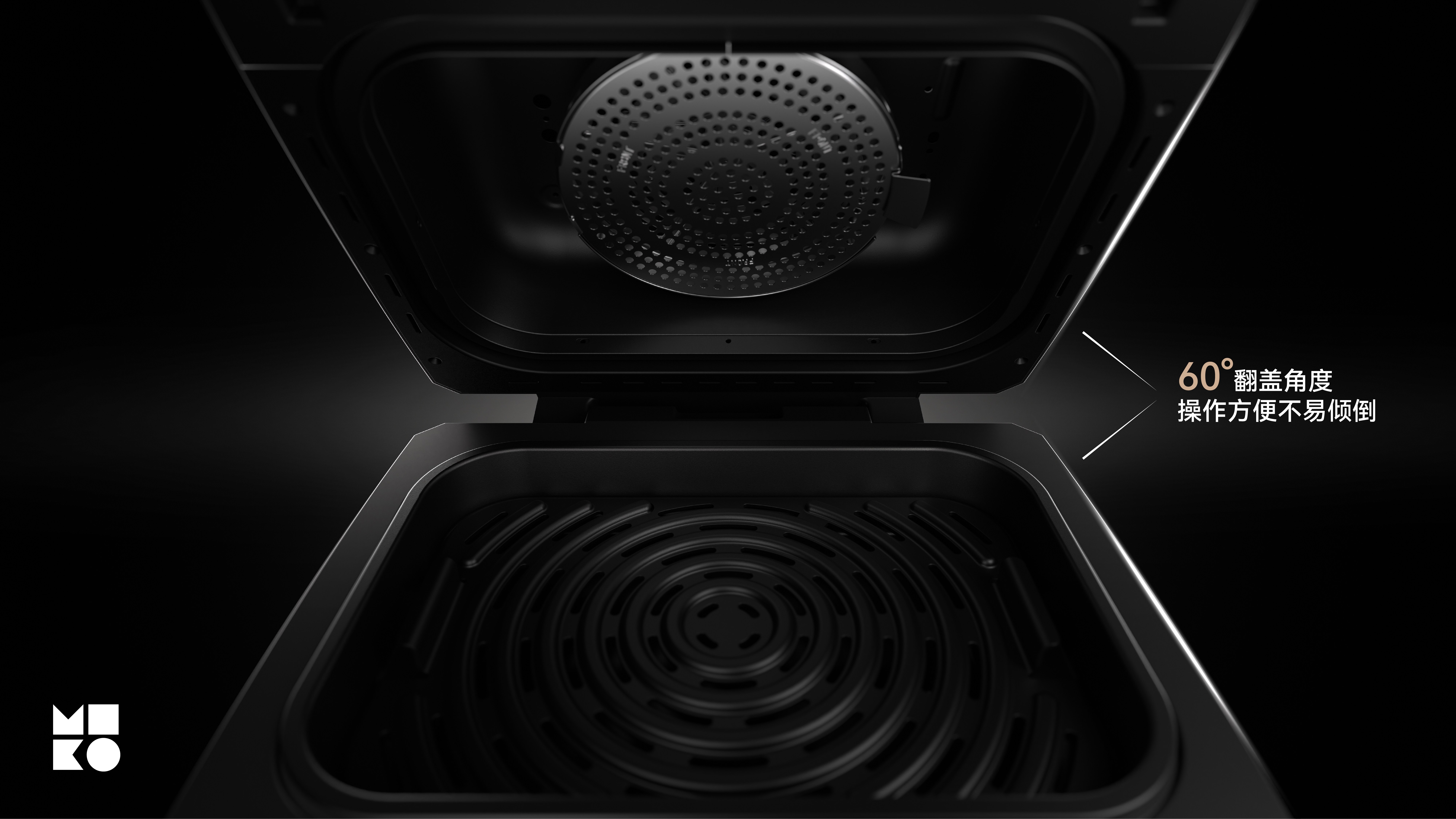 Air fryer，industrial design，product design，Product planning，Visual strategy，Scene rendering，Kitchen appliances，