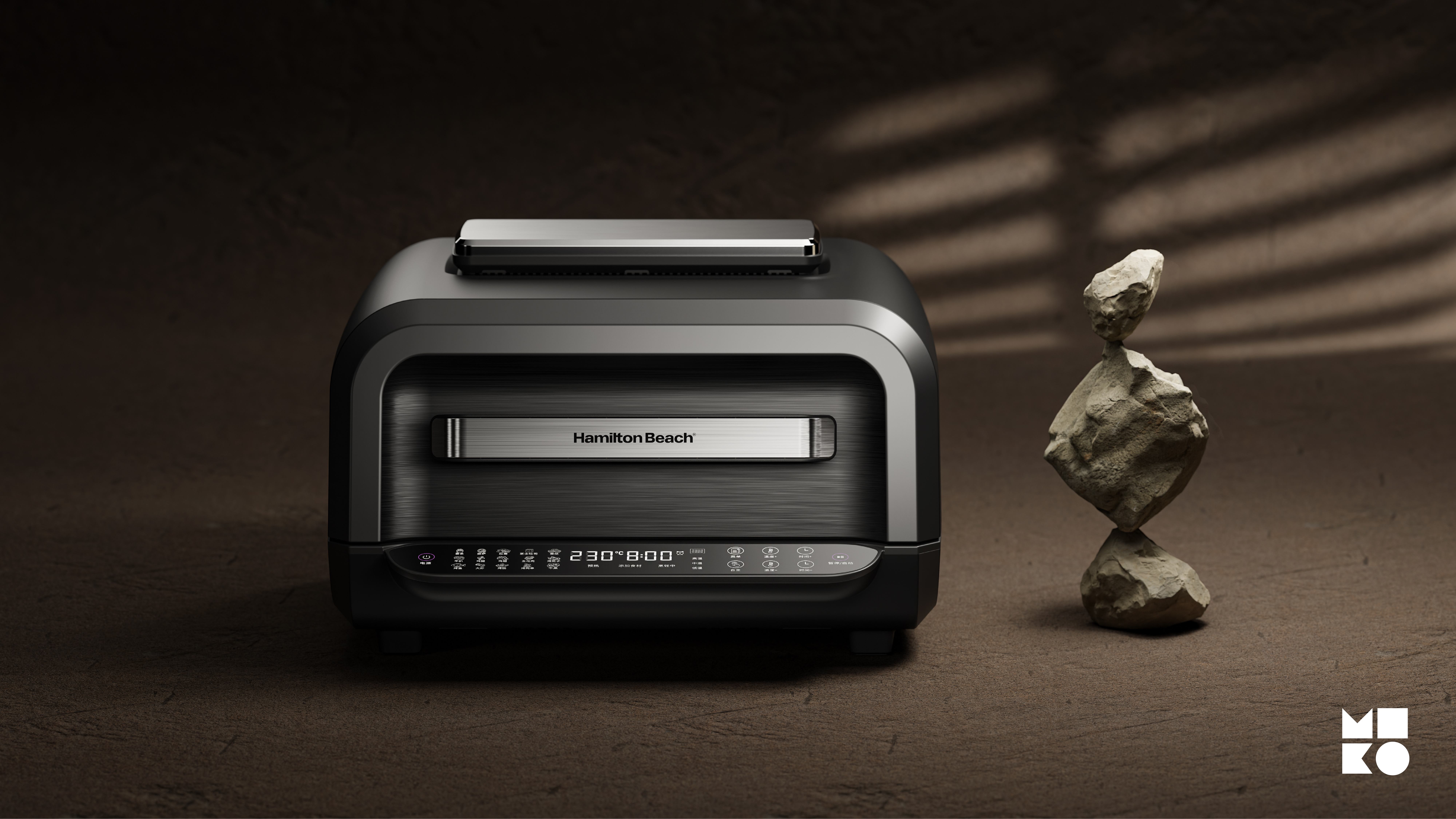 Air fryer，industrial design，product design，Product planning，Visual strategy，Scene rendering，Kitchen appliances，