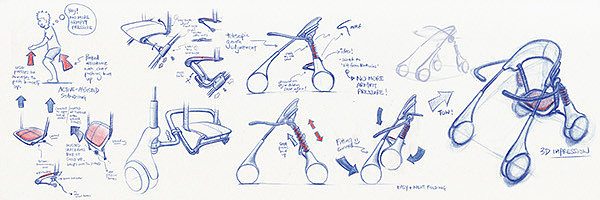儿童，学步车，平衡车，设计研究，设计分析，草图，