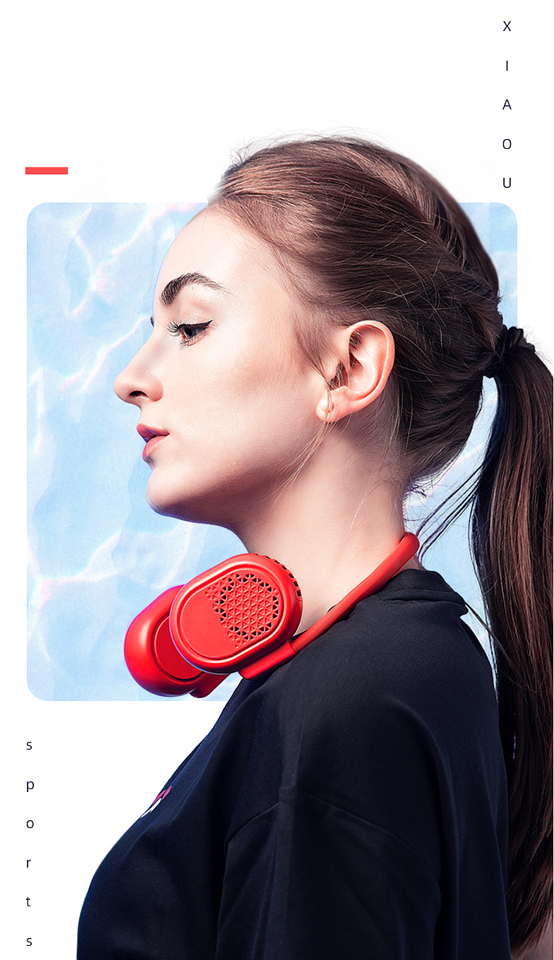 Portable and easy-to-store neck fan，