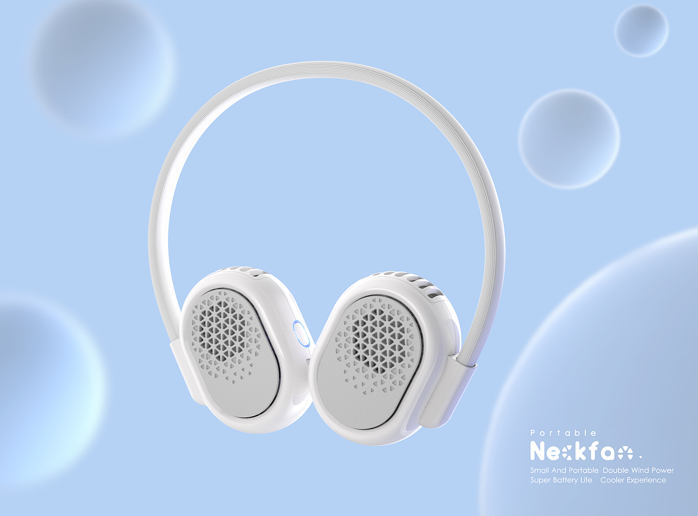 Portable and easy-to-store neck fan，
