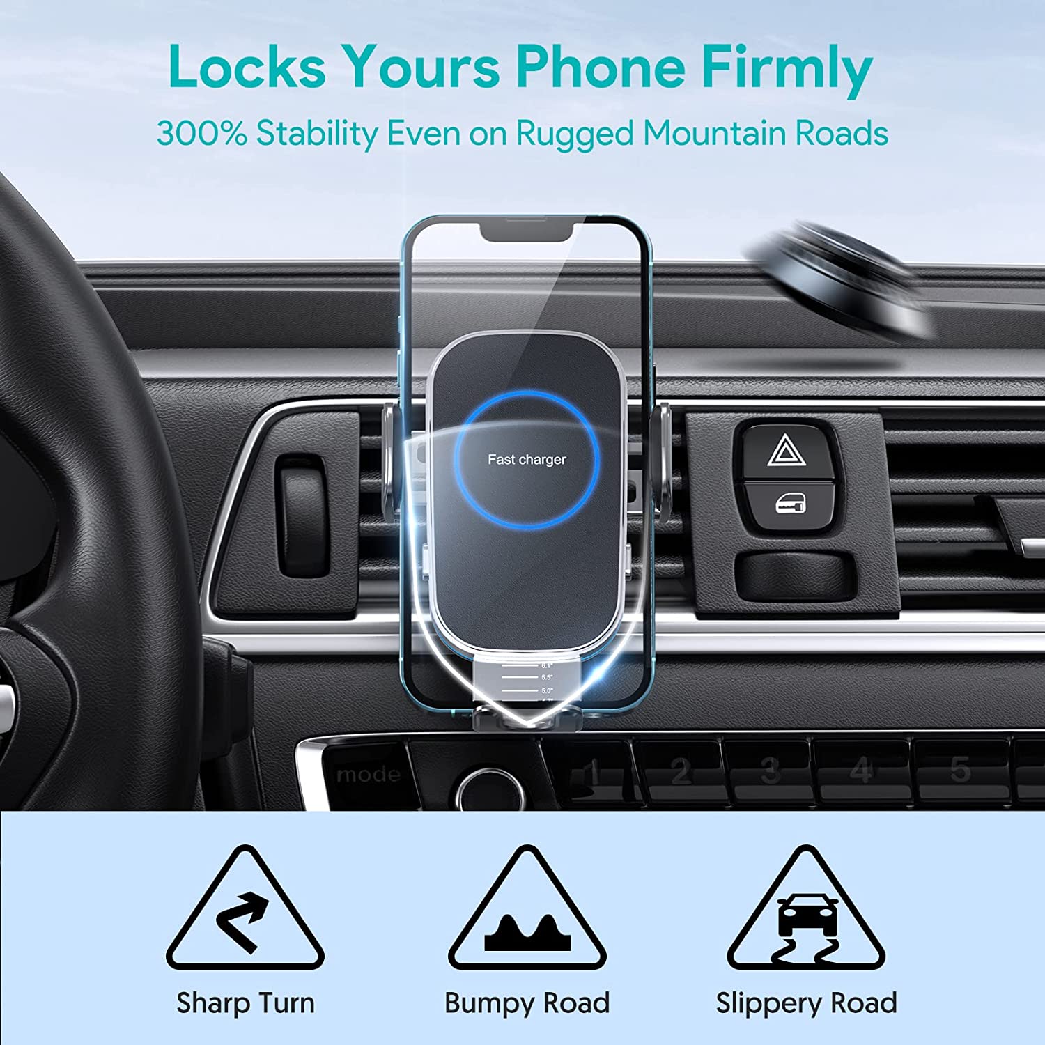 Wireless charging car bracket，