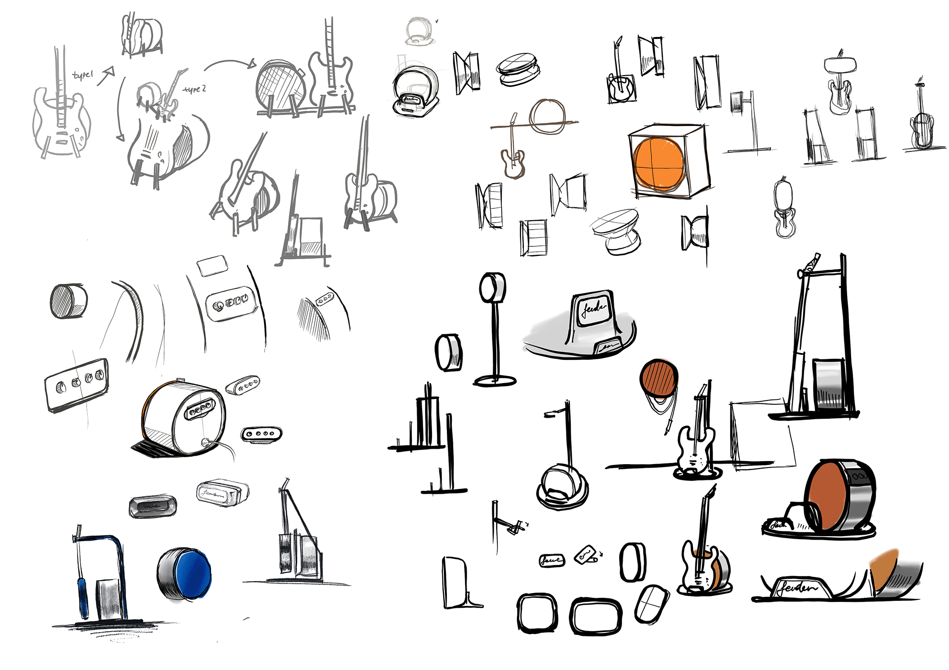 Covid-19，Guitar speaker，product design，Electronics，Appearance design，