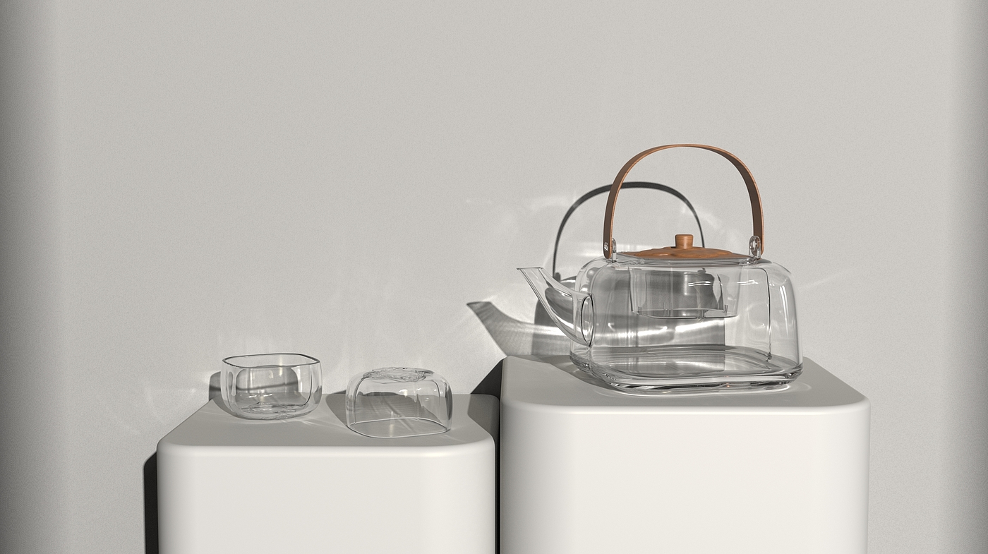 tea set，persimmon，Glass，Everything wins，Everything goes well.，Bionics Design ，