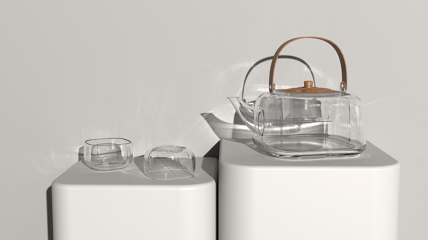tea set，persimmon，Glass，Everything wins，Everything goes well.，Bionics Design ，