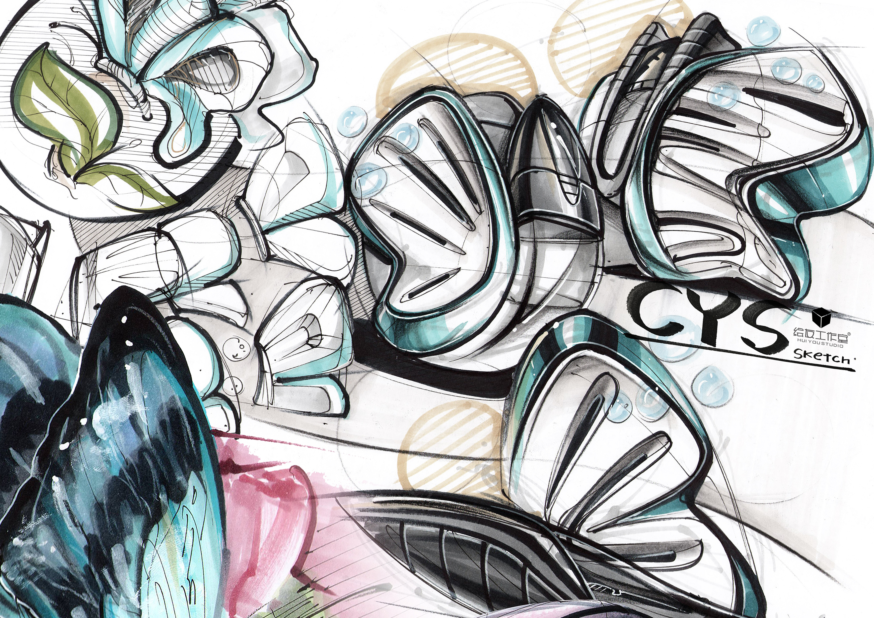 Hand drawn products，Hand drawn industrial design，Industrial Design Postgraduate Entrance Examination，Hand drawn for postgraduate entrance examination of industrial design，Bionics Design ，