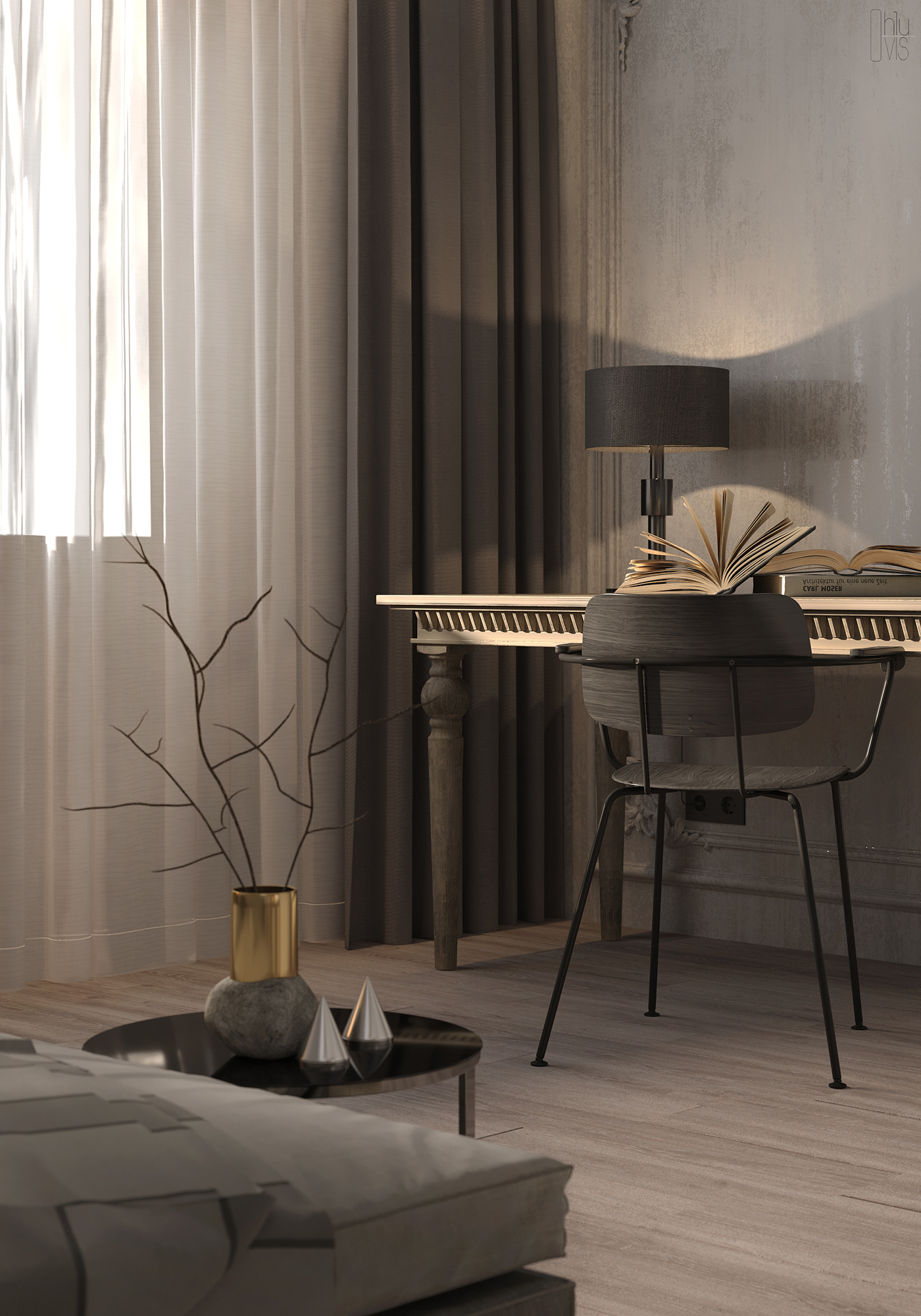 3d，visualization，apartment，Dark，